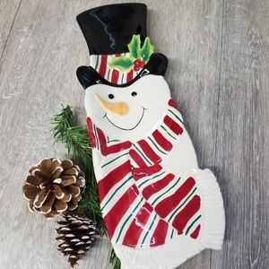 Snowman snack tray